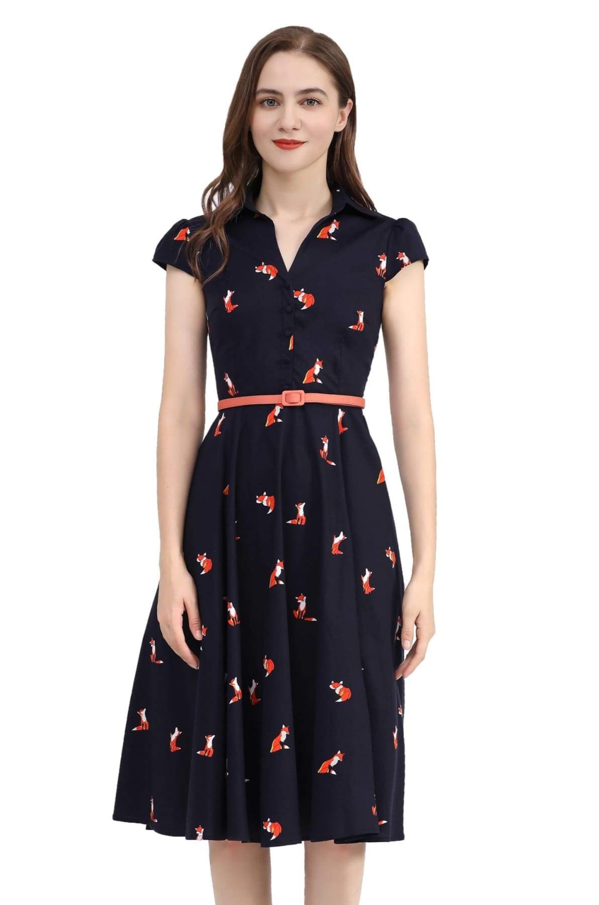 foxy lady dresses Foxy Lady Collared Vintage T Shirt Cotton Dress