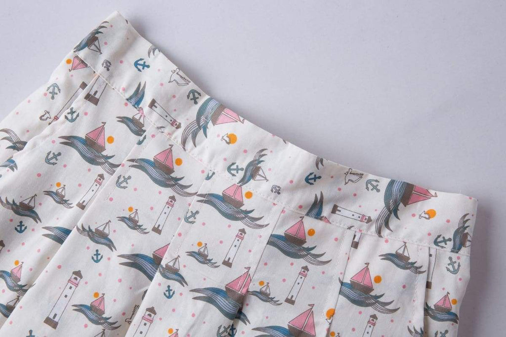 Nautical Sailing Boats A-Line Skirt