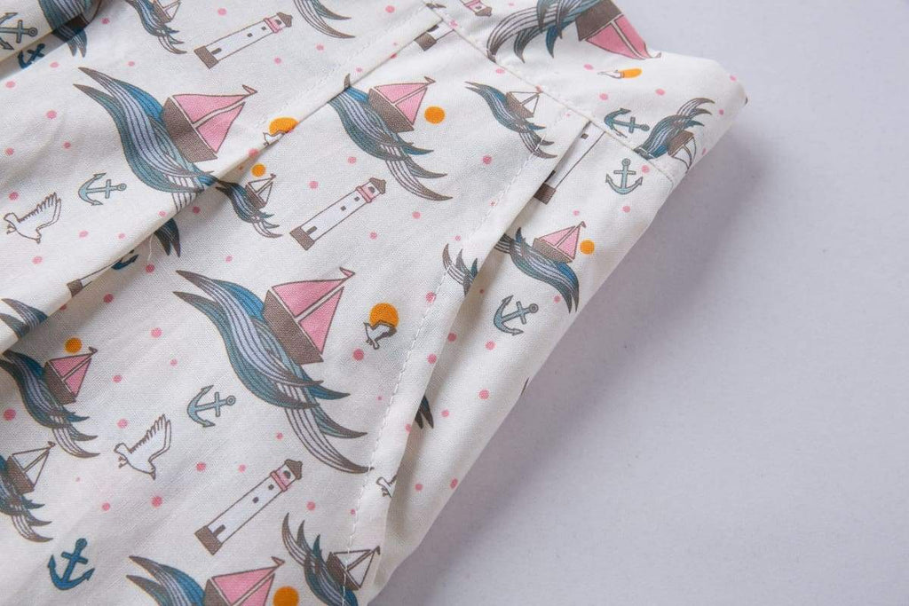 Nautical Sailing Boats A-Line Skirt
