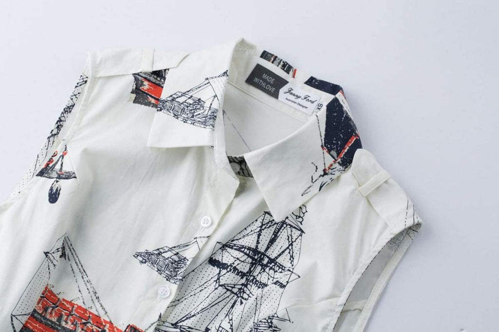 Nautical Vintage Rockabilly Audrey Hepburn Shirt Dress