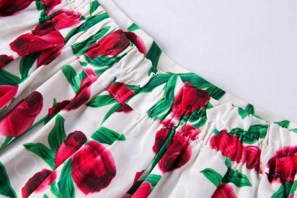 Red Tulip A-Line Skirt