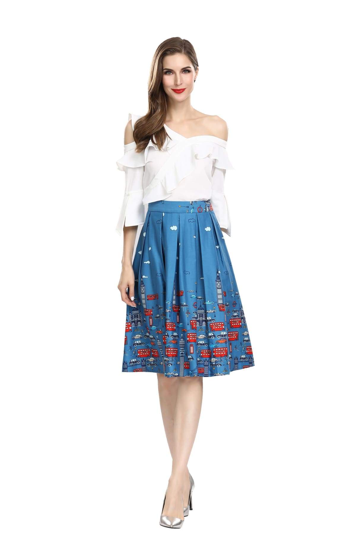 Royal blue skirt pockets on sale