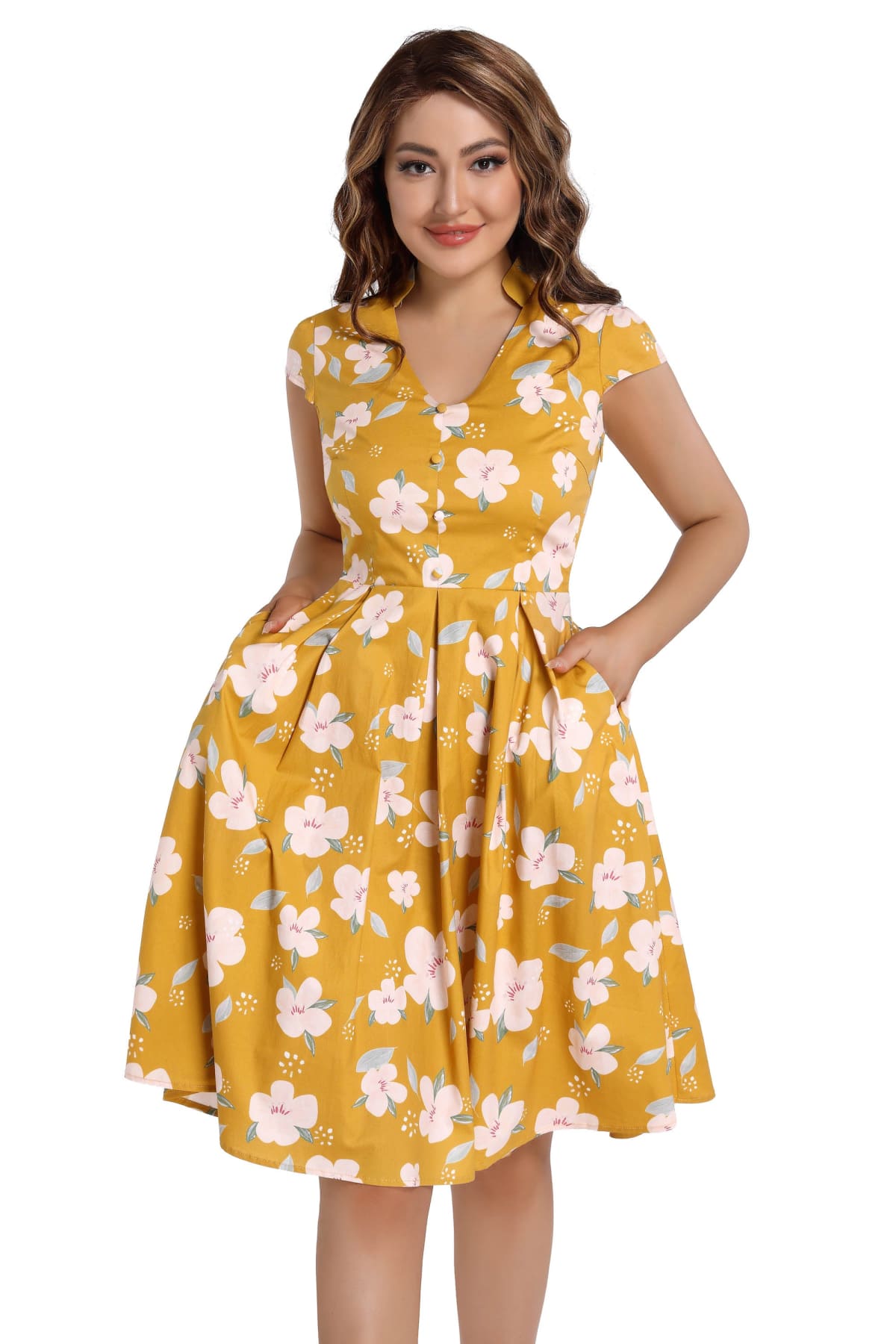 Yellow vintage dresses top